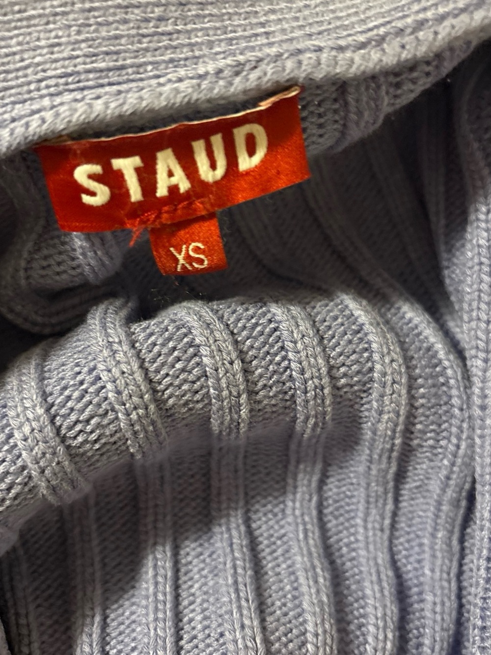 STAUD Periwinkle Ribbed Button-Front Cardigan - Picture 3 of 4
